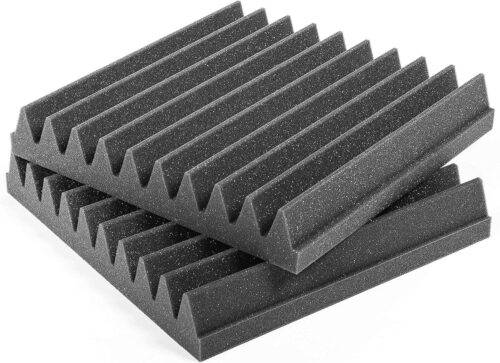 Paneles acústicos Acouspanel sin comprimir gris antracita.