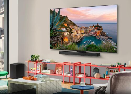 LG OLED evo combinado con barra de sonido LG con WOW Orchestra