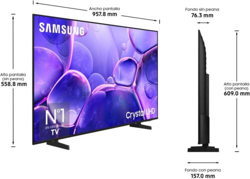 Medidas del Samsung Crystal UHD de 43 pulgadas.