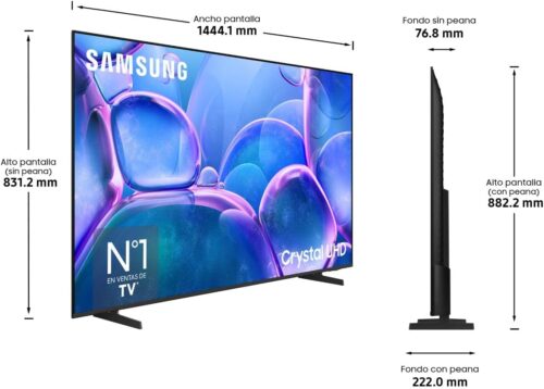 Medidas del Samsung Crystal UHD de 65 pulgadas.