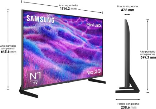 Medidas Samsung Neo QLED de 50 pulgadas