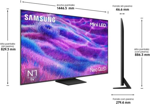 Medidas Samsung Neo QLED de 65 pulgadas