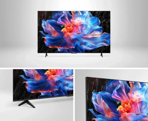 Diseño metálico sin marco del TCL 75V6C, El cual permite ver el contenido en pantalla completa.