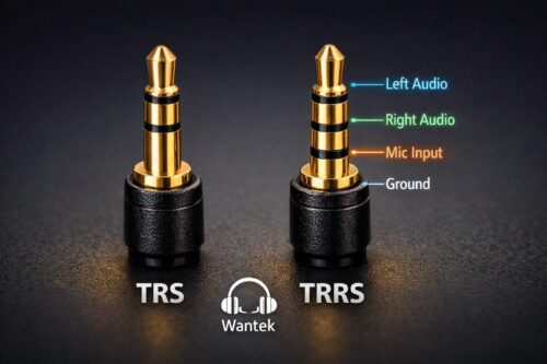Ejemplo de conector jack TRRS.