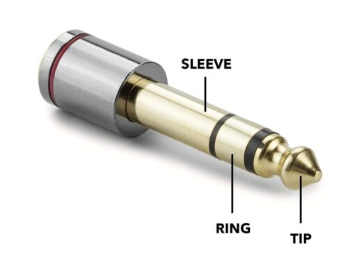 Ejemplo de conector jack estéreo.