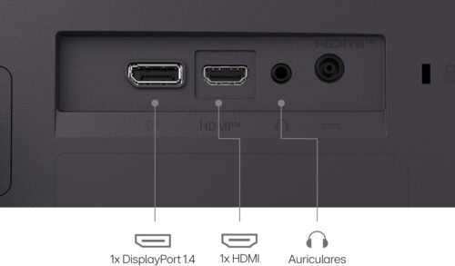 Conectividad en un monitor de gama media de la firma LG.