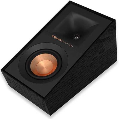 Caja acústica Klipsch Dolby Atmos diseñada para proyectar en sonido hacia el techo.