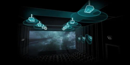 Instalación de altavoces Dolby Atmos en una sala de cine