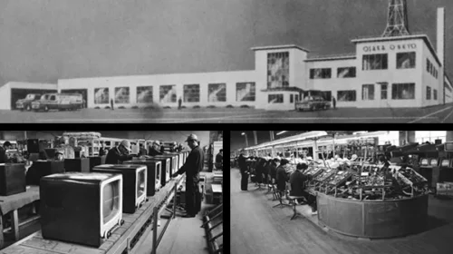 Fábrica de televisores de Onkyo establecida en enero de 1957 en el distrito de Joto-ku