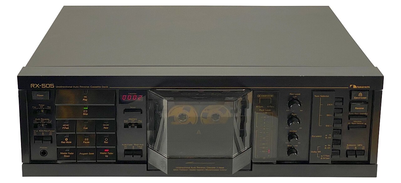 Nakamichi RX-505 autoreverse cassette deck.